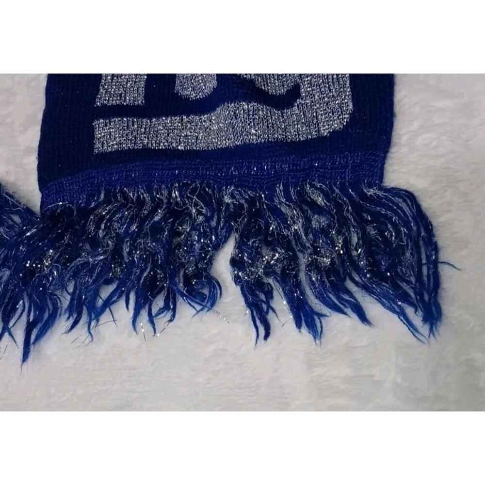 Forever Collectibles NY Giants Fringed Scarf Blue Silver And Red Tasseled... - Picture 6 of 6